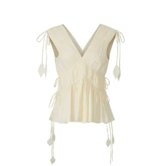 Tory Burch sleeveless side tie blouse size 6. - Picture 1 of 8
